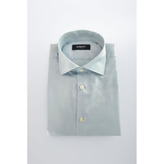 Baldinini Trend Light Blue Cotton Men Shirt