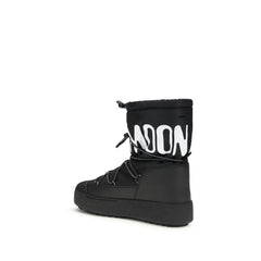 Moon Boot Black Nylon Lace-Up Boots