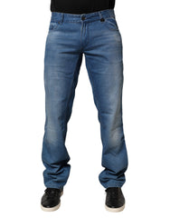 Verri Blue Washed Cotton Regular Fit Herren Jeanshose