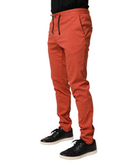 Domenico Tagliente Orange Skinny Fit Herren Chino Hose