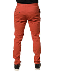 Domenico Tagliente Orange Skinny Fit Herren Chino Hose