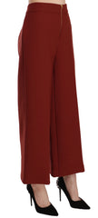 Jucca Rote High-Waist Cropped Flared Formelle Anzughose