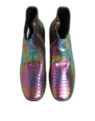Dolce & Gabbana Multicolor Chelsea Short Ankle Boots Shoes