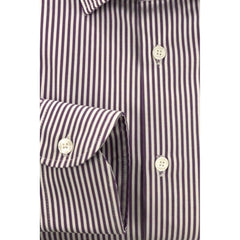 Baldinini Trend Purple Cotton Men Shirt