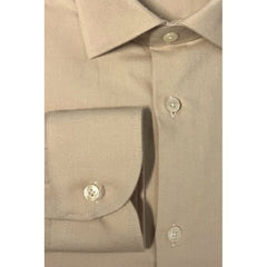 Baldinini Trend Beige Cotton Men Shirt