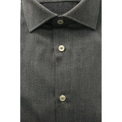 Baldinini Trend Gray Cotton Men Shirt