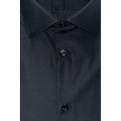 Baldinini Trend Black Cotton Men's Shirt