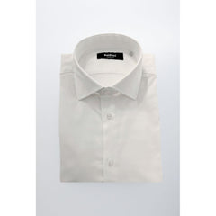 Baldinini Trend White Cotton Men Shirt