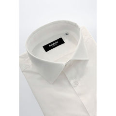 Baldinini Trend White Cotton Men Shirt