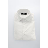 Baldinini Trend White Cotton Men Shirt