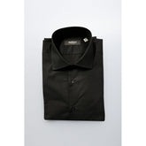 Baldinini Trend Black Cotton Men's Shirt