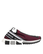 Dolce & Gabbana Bordeauxrote Slip On Sorrento Herren Sneaker