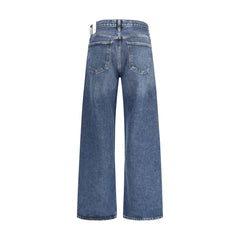 Agolde Blue Cotton Straight-Leg Jeans