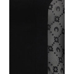 Marine Serre Black Wool Casual Dress