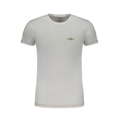 Aeronautica Militare Weißes Baumwoll-Herren-T-Shirt