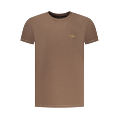 Aeronautica Militare Marrone Baumwolle Herren T-Shirt
