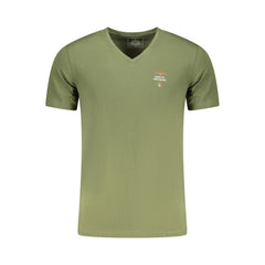 Aeronautica Militare Grünes Herren-T-Shirt aus Baumwolle