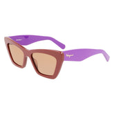 Ferragamo – Braune Acetat-Sonnenbrille