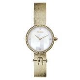 Furla Goldene Edelstahl-Kleideruhr