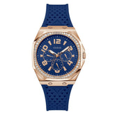 Guess Damen-Armbanduhr mit blauem, synthetischem Armband