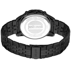 Just Cavalli Schwarze Armbanduhr aus Edelstahl