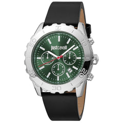 Just Cavalli Armbanduhr aus schwarzem Leder