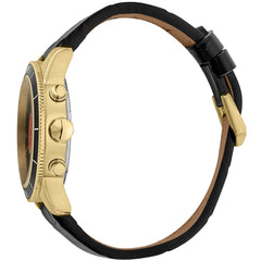 Just Cavalli Schwarze Lederuhr