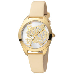 Just Cavalli Beige Lederkleid Armbanduhr