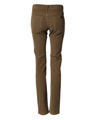 Dolce & Gabbana Braune Baumwoll-Stretch Skinny Herren Jeans