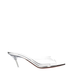 Amina Muaddi Transparente PVC Stiletto-Sandalen