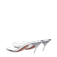 Amina Muaddi Transparente PVC Stiletto-Sandalen