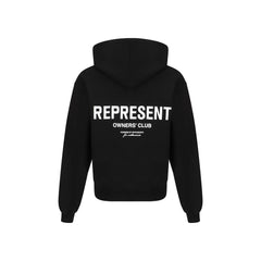 Schwarzes Baumwoll-Sweatshirt mit Represent-Logo