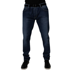 Dolce & Gabbana Blaue Jeans aus gewaschener Baumwolle mit Stretch, Skinny-Schnitt