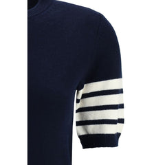 Thom Browne Sweatshirt aus blauer Fleecewolle