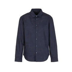 Armani Exchange Blaues Baumwoll-Kleidhemd