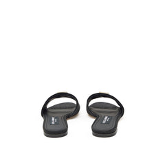 Dolce & Gabbana Schwarze Polyester-Slipper