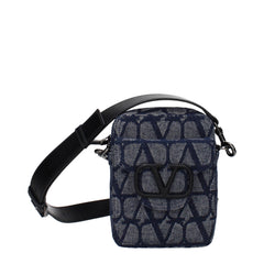 Valentino Garavani Umhängetasche aus blauem Stoff