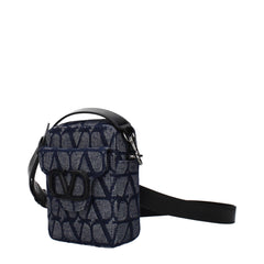 Valentino Garavani Umhängetasche aus blauem Stoff
