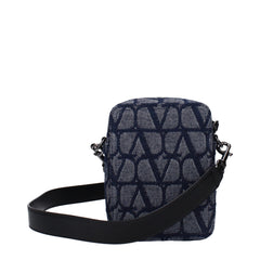 Valentino Garavani Umhängetasche aus blauem Stoff