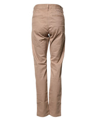 Sun68 Beige Baumwoll-Chino für Herren mit geradem Schnitt und mittlerer Bundhöhe