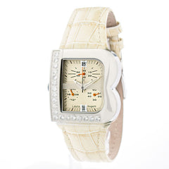 Laura Biagiotti Beige Lederarmbanduhr