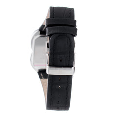 Laura Biagiotti Schwarze Lederarmbanduhr