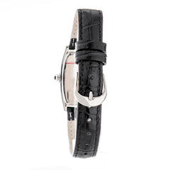 Laura Biagiotti Schwarze Lederarmbanduhr