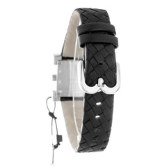 Laura Biagiotti Schwarze Lederarmbanduhr