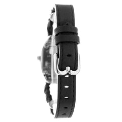 Laura Biagiotti Schwarze Lederarmbanduhr