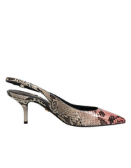Dolce & Gabbana Multicolor Slingback-Pumps aus Leder