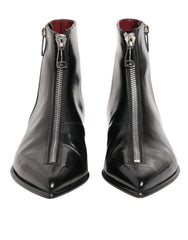 Dolce & Gabbana Chelsea Ankle Boots aus schwarzem Leder