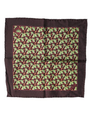 Dolce & Gabbana braunes quadratisches Taschentuch/Halstuch mit Kaktusdruck