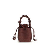 Ganni Bordeaux Handtasche aus recyceltem Polyester