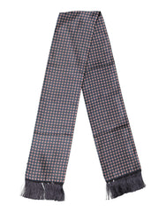 Dolce & Gabbana Schwarzer gemusterter Foulard-Schal mit Fransen